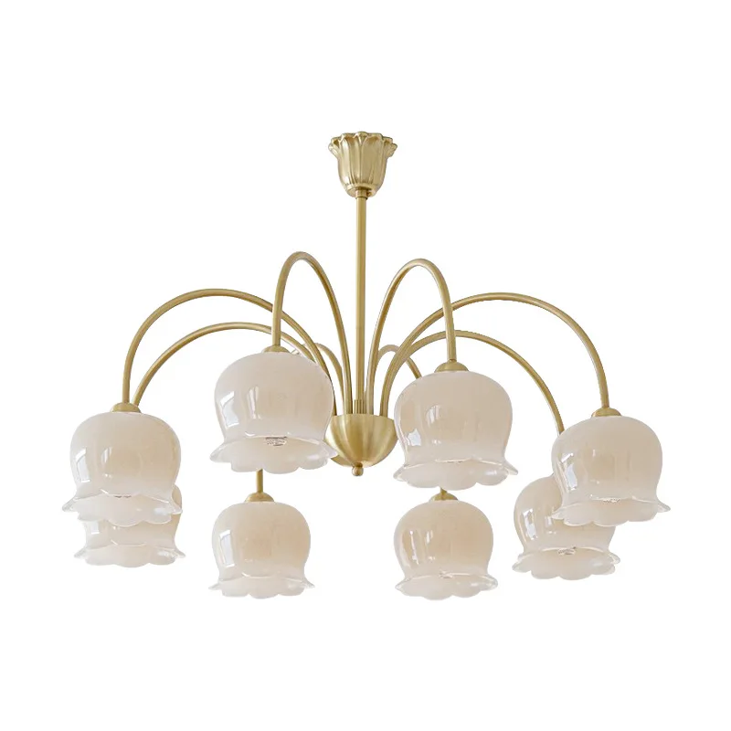 All copper white lily of the valley flower chandelier creative guest dining room light French cream wind light luxury master
All copper white lily of the valley flower chandelier creative guest dining room light French cream wind light luxury master
