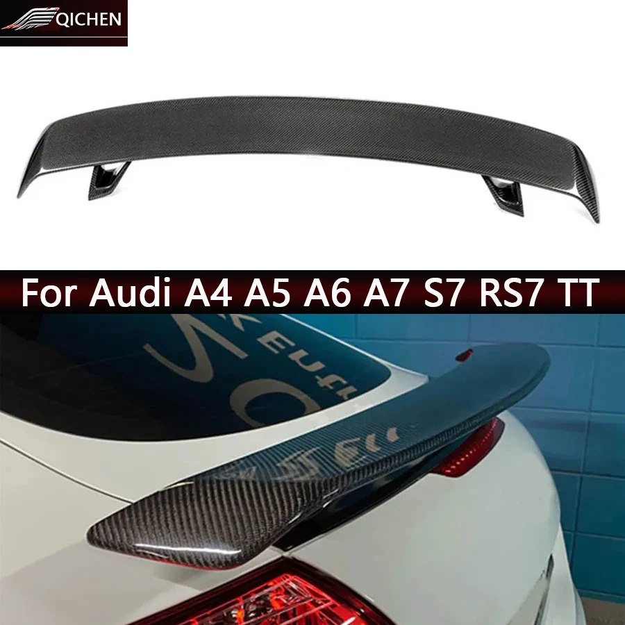 For Audi A4 A5 A6 A7 S7 RS7 TT Carbon Fiber Tail fins Rear Trunk Spoiler Guide Wing Rear Wing Diverter Spoiler Body Kit
For Audi A4 A5 A6 A7 S7 RS7 TT Carbon Fiber Tail fins Rear Trunk Spoiler Guide Wing Rear Wing Diverter Spoiler Body Kit