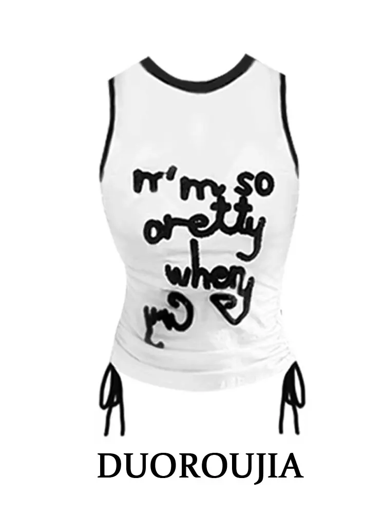 plus Size Women's Korean Style Pure Desire Spicy Girl Color Block Letter Vest Summer Design Slimming Contrast Top
plus Size Women's Korean Style Pure Desire Spicy Girl Color Block Letter Vest Summer Design Slimming Contrast Top