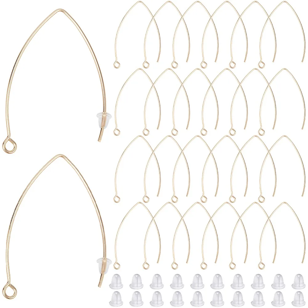 40Pcs 304 Stainless Steel Earring Hooks Ear Wire with Horizontal Loop 80Pcs Plastic Ear Nuts Golden 4~40x4~24x0.9~4mm
40Pcs 304 Stainless Steel Earring Hooks Ear Wire with Horizontal Loop 80Pcs Plastic Ear Nuts Golden 4~40x4~24x0.9~4mm