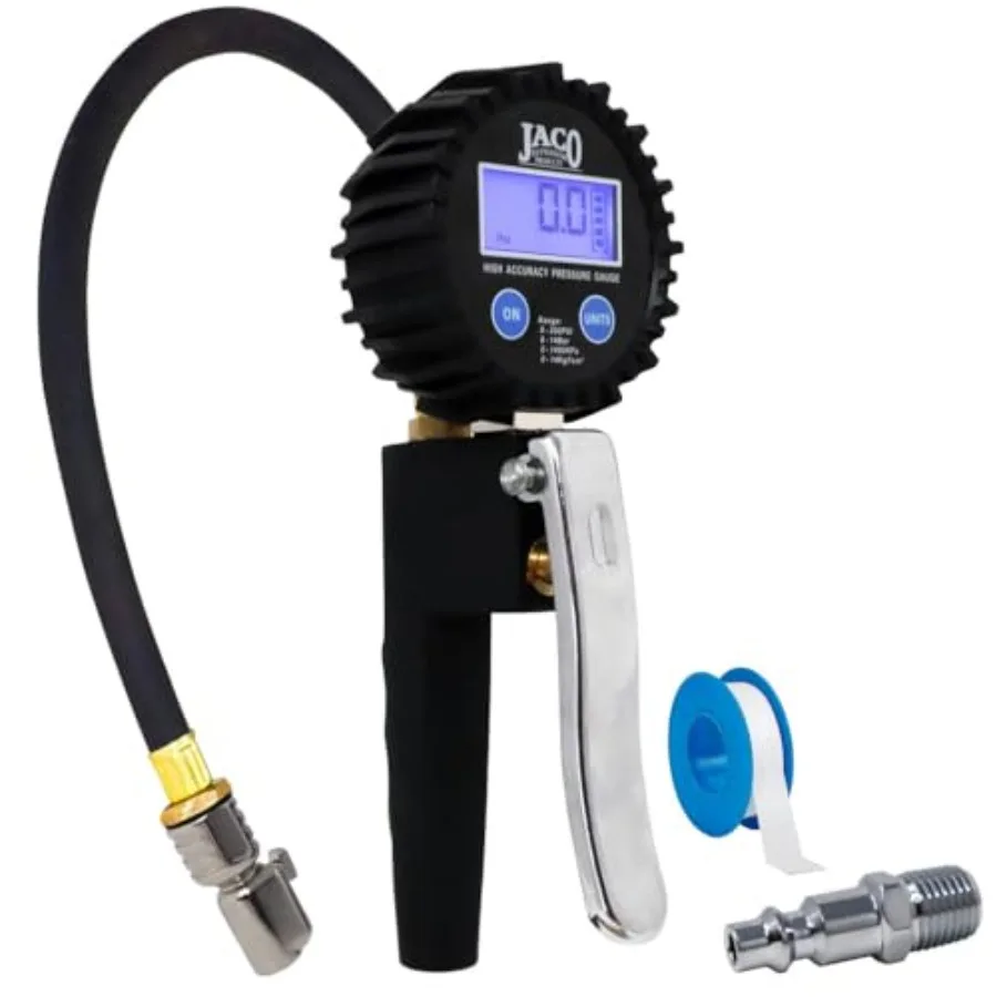 JACO FlowPro 2.0 Digital Tire Inflator with Pressure Gauge - 200 PSI
JACO FlowPro 2.0 Digital Tire Inflator with Pressure Gauge - 200 PSI