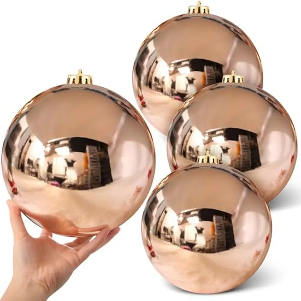 4Pcs Large Plastic Christmas Ball Ornaments 8'' 200mm Oversized Xmas Tree Decorations Durable Fade-Resistant Easy to Hang Great
4Pcs Large Plastic Christmas Ball Ornaments 8'' 200mm Oversized Xmas Tree Decorations Durable Fade-Resistant Easy to Hang Great