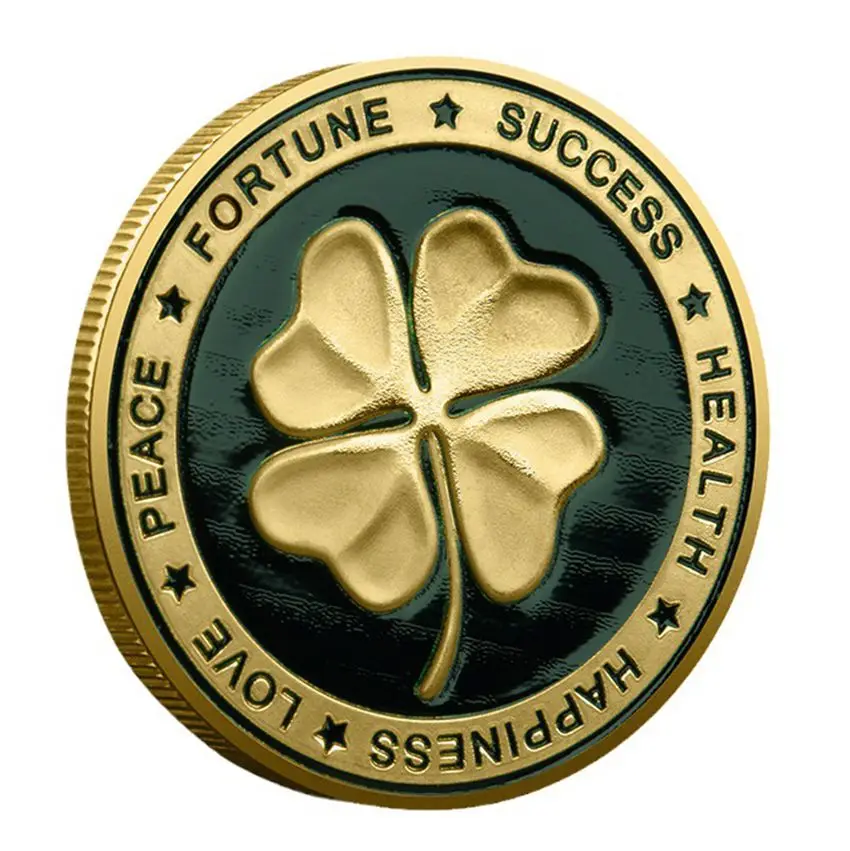 Lucky Four Leaf Clover Collection Coins Elephant Commemorative Medal Metal Lacquer Crafts Gold Coins
Lucky Four Leaf Clover Collection Coins Elephant Commemorative Medal Metal Lacquer Crafts Gold Coins