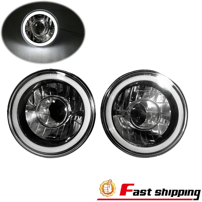 For 7" Round White Halo Black Housing Projector HeadLights Lamps H6014/H6015
For 7" Round White Halo Black Housing Projector HeadLights Lamps H6014/H6015