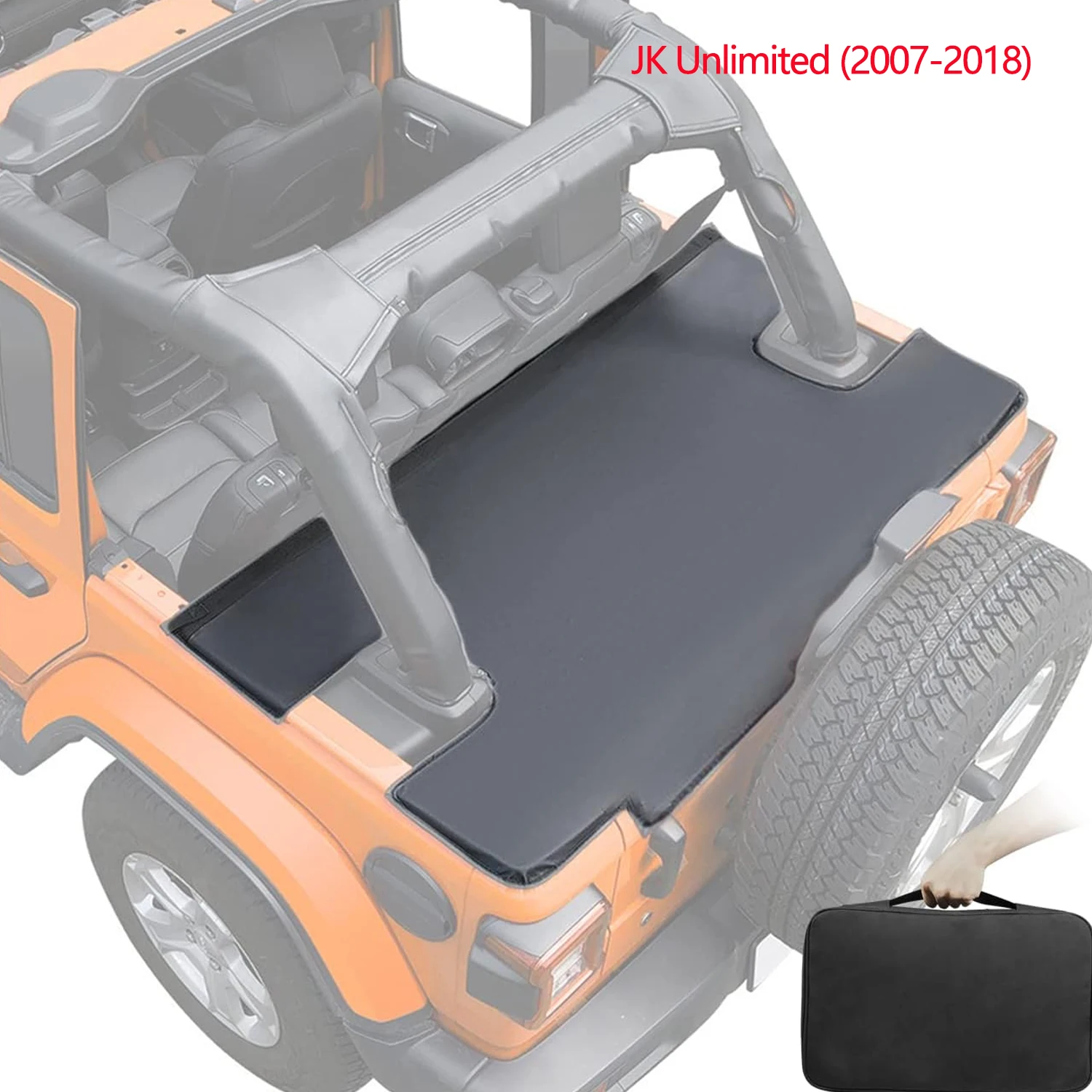 Tonneau Cover for Jeep Wrangler JK Unlimited (2007-2018) 4 Door Rear Vinyl Trunk Cargo Cover, Jeep Tailgate Ton Cover - Black
Tonneau Cover for Jeep Wrangler JK Unlimited (2007-2018) 4 Door Rear Vinyl Trunk Cargo Cover, Jeep Tailgate Ton Cover - Black
