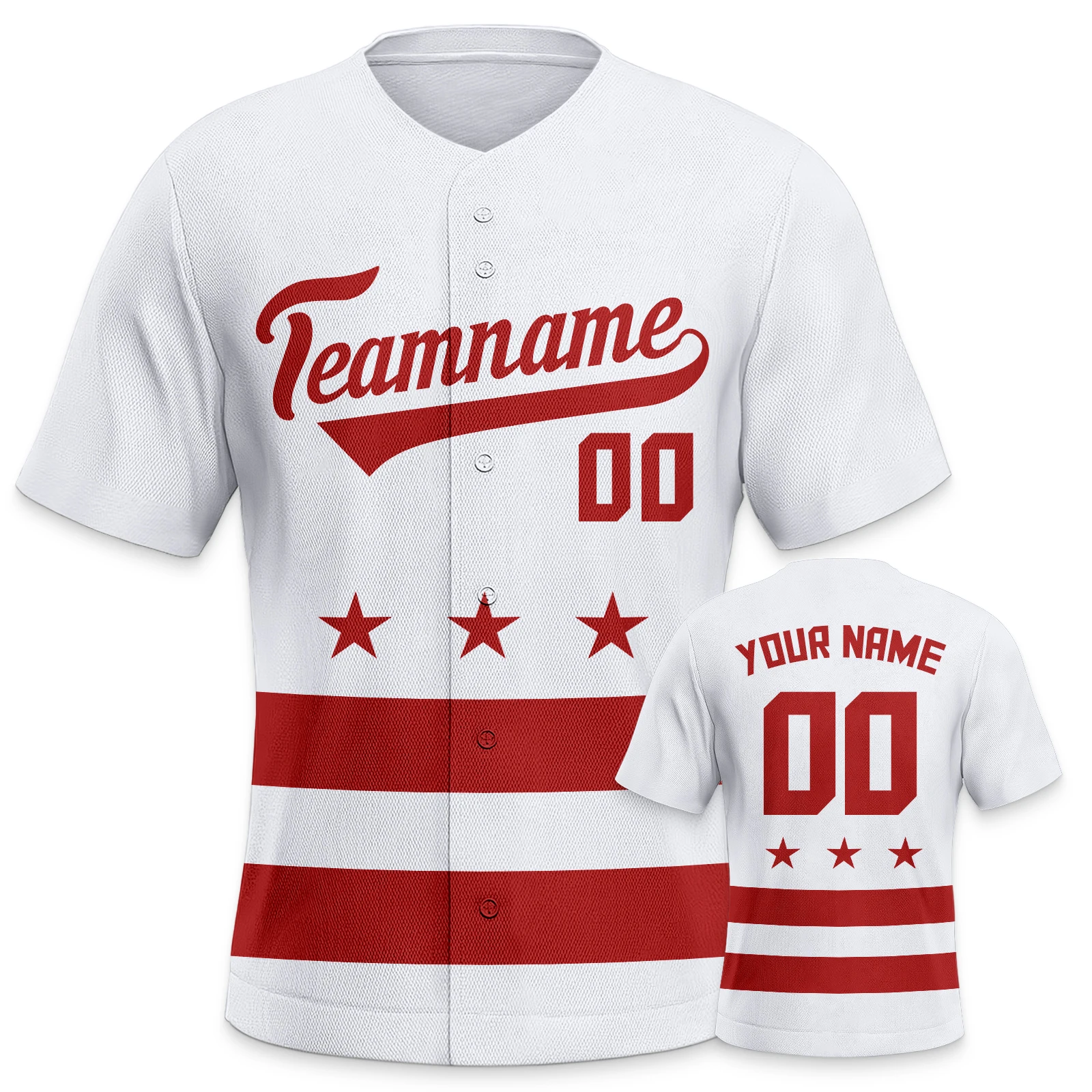 Custom White Red Baseball Jersey for Men Women Youth Kids Personalized Team Name Number Shirts Printed Button Down Uniform
Custom White Red Baseball Jersey for Men Women Youth Kids Personalized Team Name Number Shirts Printed Button Down Uniform
