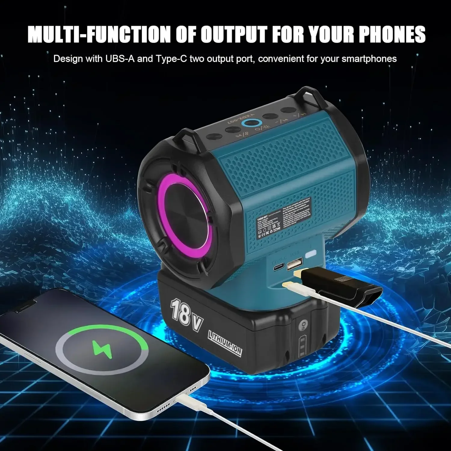 Bluetooth-динамик Makita для аккумуляторов Milwaukee/Dewalt 18V 20V с портом USB Type-C, зарядное устройство, усилитель звука
Bluetooth-динамик Makita для аккумуляторов Milwaukee/Dewalt 18V 20V с портом USB Type-C, зарядное устройство, усилитель звука