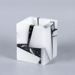 Natural Marble Candle Holder for Table Centerpiece Luxury Candle Jar for Home Decoration Wedding Party and Romantic Dinner Natural Marble Candle Holder for Table Centerpiece Luxury Candle Jar for Home Decoration Wedding Party and Romantic Dinner