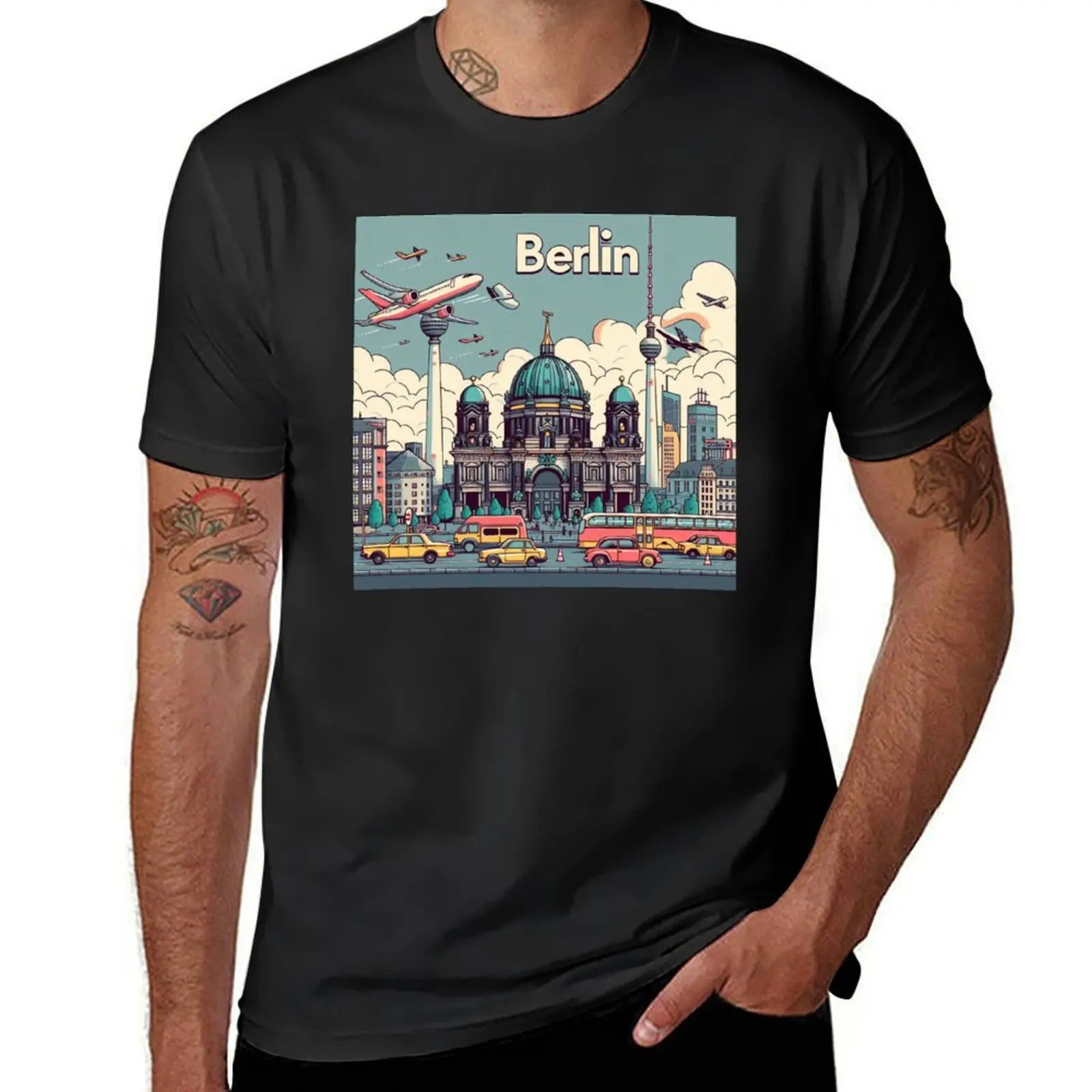Vintage Animated Berlin Symbolic Attractions T-Shirt customs animal prinfor boys blanks t shirts for men graphic
Vintage Animated Berlin Symbolic Attractions T-Shirt customs animal prinfor boys blanks t shirts for men graphic
