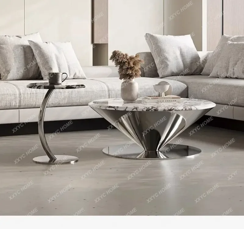 BA Marble Table Top Roundness Coffee Tables Living Room Luxury Modern Simple Stainless Steel Base Coffee Tables Creative Home De
BA Marble Table Top Roundness Coffee Tables Living Room Luxury Modern Simple Stainless Steel Base Coffee Tables Creative Home De