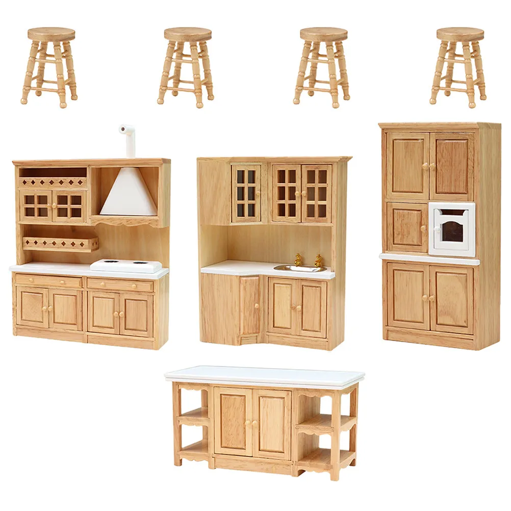 1Set Miniature Kitchen Furniture European Retro Natural Wood Miniature Kitchen Accessories Home Decoration Tiny
1Set Miniature Kitchen Furniture European Retro Natural Wood Miniature Kitchen Accessories Home Decoration Tiny
