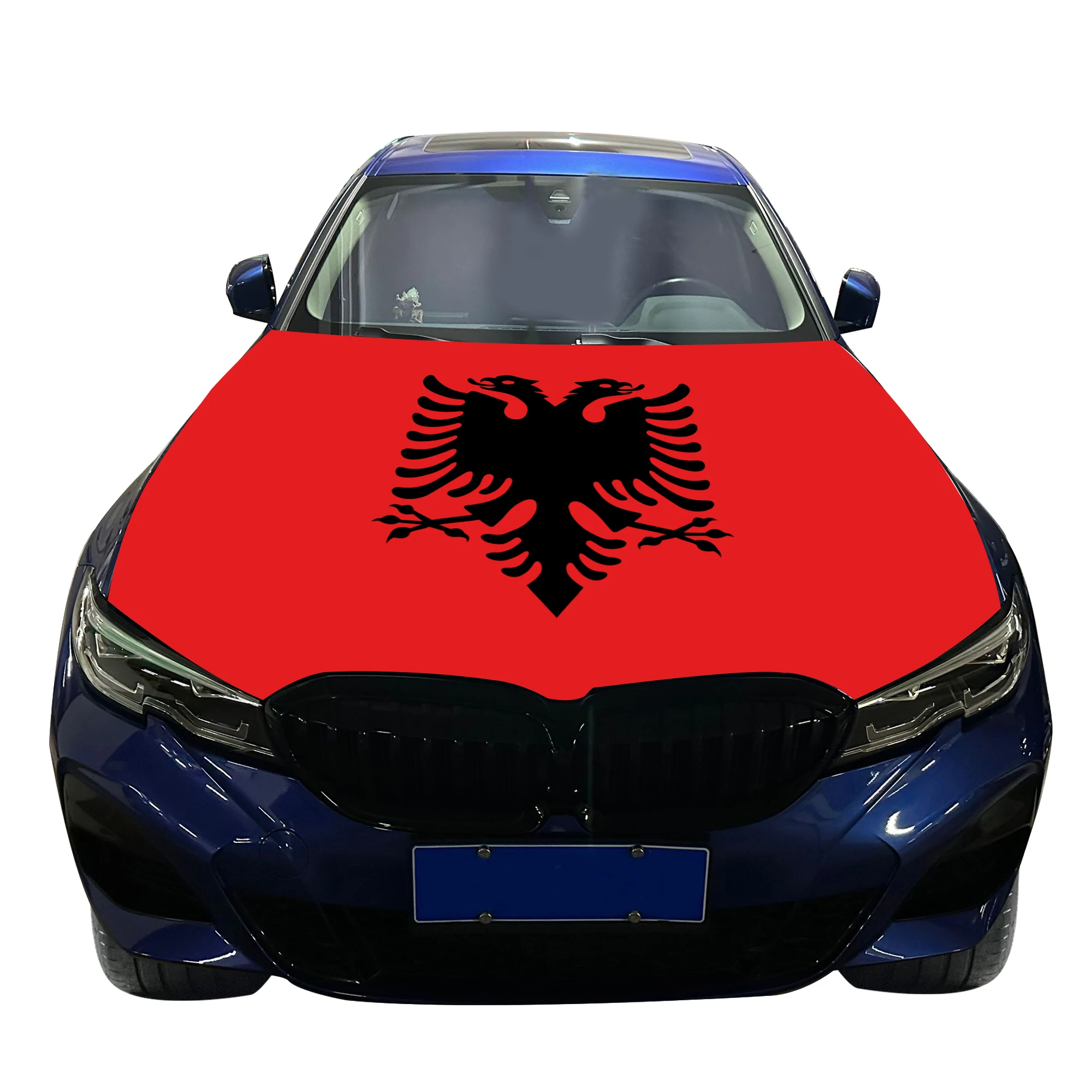 Albania Car Hood Cover Flag Universal Size Elastic Polyester 120x150cm for Car Decor
Albania Car Hood Cover Flag Universal Size Elastic Polyester 120x150cm for Car Decor
