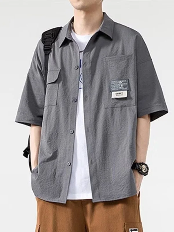 Men's Summer Short Sleeve Ice Silk Casual Shirt Trendy Brand Breathable Lightweight Polyester Fiber Workwear Jacket for Teens
Men's Summer Short Sleeve Ice Silk Casual Shirt Trendy Brand Breathable Lightweight Polyester Fiber Workwear Jacket for Teens