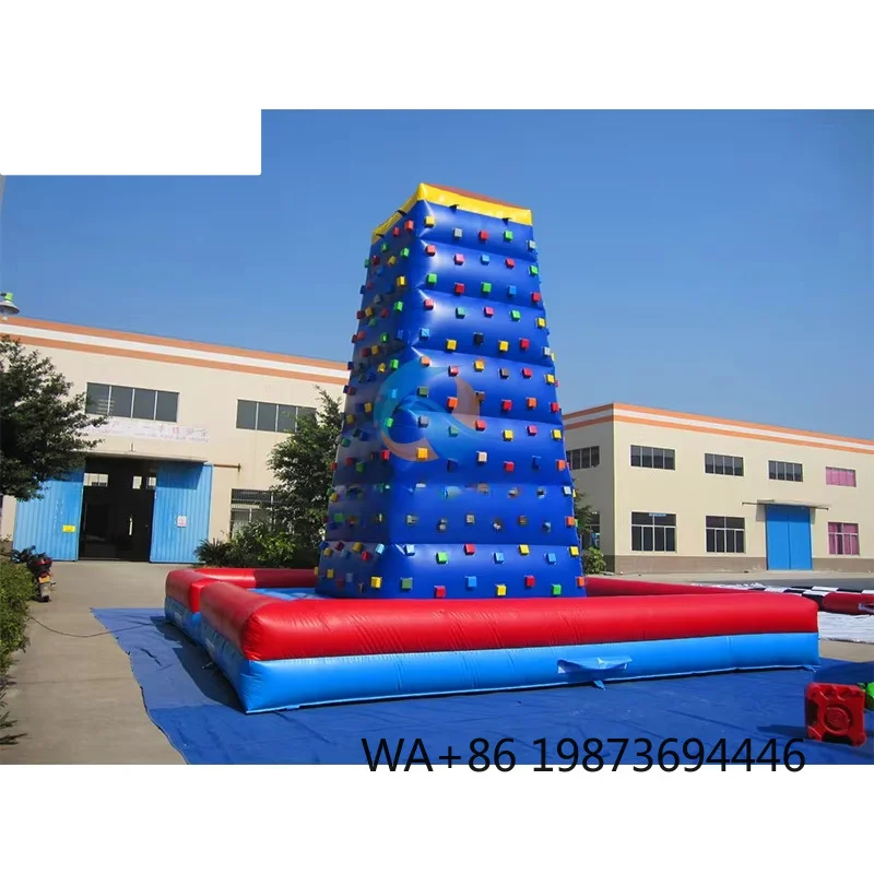 Blue PVC inflatable climbing wall with supporting blower, commercial outdoor interactive game facility for sale
Blue PVC inflatable climbing wall with supporting blower, commercial outdoor interactive game facility for sale