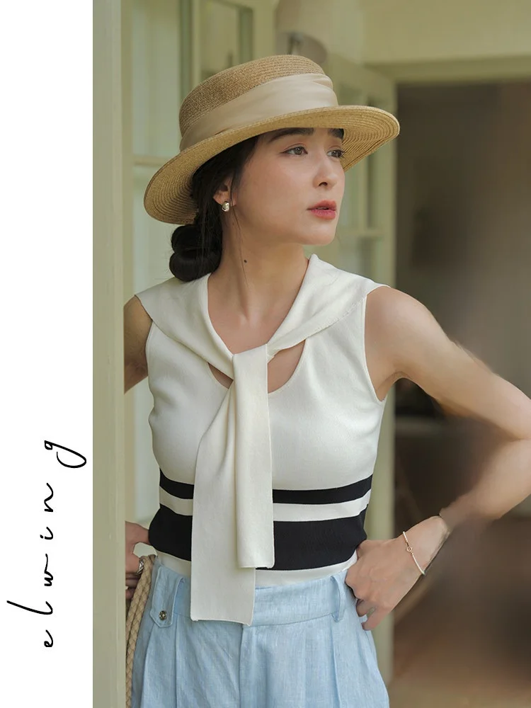 Elwing Original Navy Sle Acetate Heavy Knitted Vest Women Summer Design Slimming Faionable High Waist irt Dr
Elwing Original Navy Sle Acetate Heavy Knitted Vest Women Summer Design Slimming Faionable High Waist irt Dr