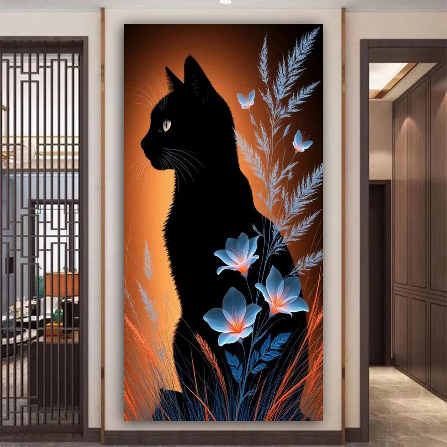 Black Cat Flowers Large Size New Diy Diamond Art Painting Kits Animals Full Square Round Drill Mosaic Embroidery Picture
Black Cat Flowers Large Size New Diy Diamond Art Painting Kits Animals Full Square Round Drill Mosaic Embroidery Picture