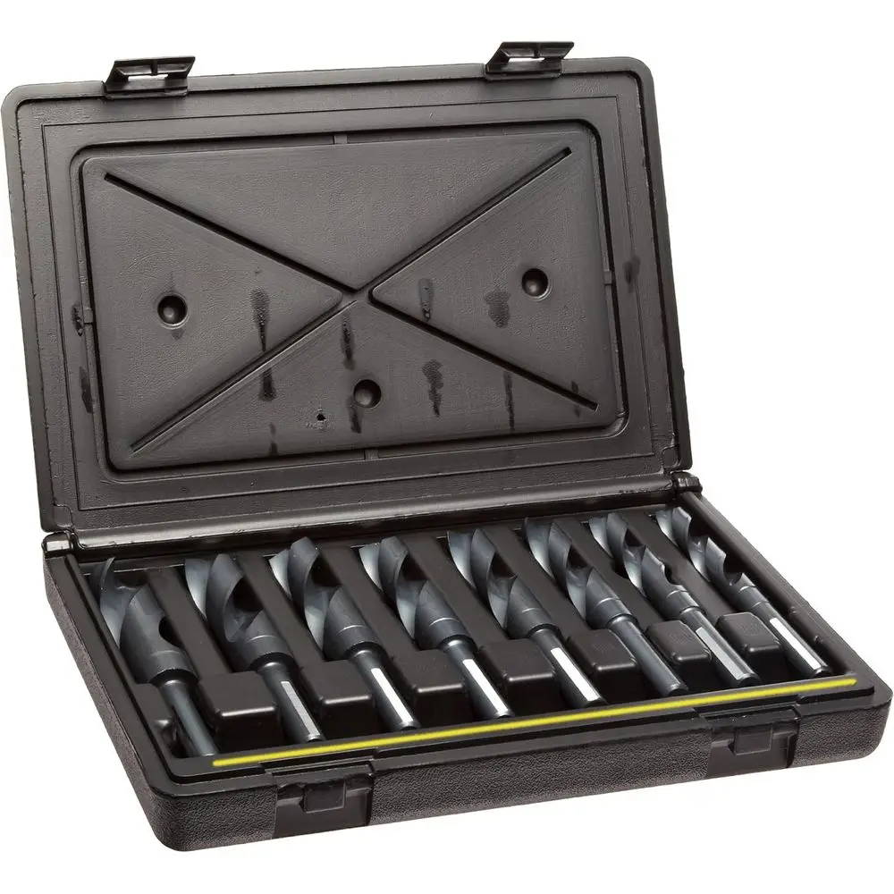 High-Speed Steel Reduced-k Drill Bit Set, 8-Piece, 9/16 to 1, 1/16 Increments, Black Oxide Finish
High-Speed Steel Reduced-k Drill Bit Set, 8-Piece, 9/16 to 1, 1/16 Increments, Black Oxide Finish