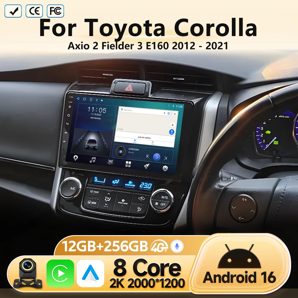 Android For Toyota Corolla Axio 2 Fielder 3 E160 2012 2013 - 2021 GPS Navigation Car Radio Multimedia Video Player Stereo 4G DSP
Android For Toyota Corolla Axio 2 Fielder 3 E160 2012 2013 - 2021 GPS Navigation Car Radio Multimedia Video Player Stereo 4G DSP