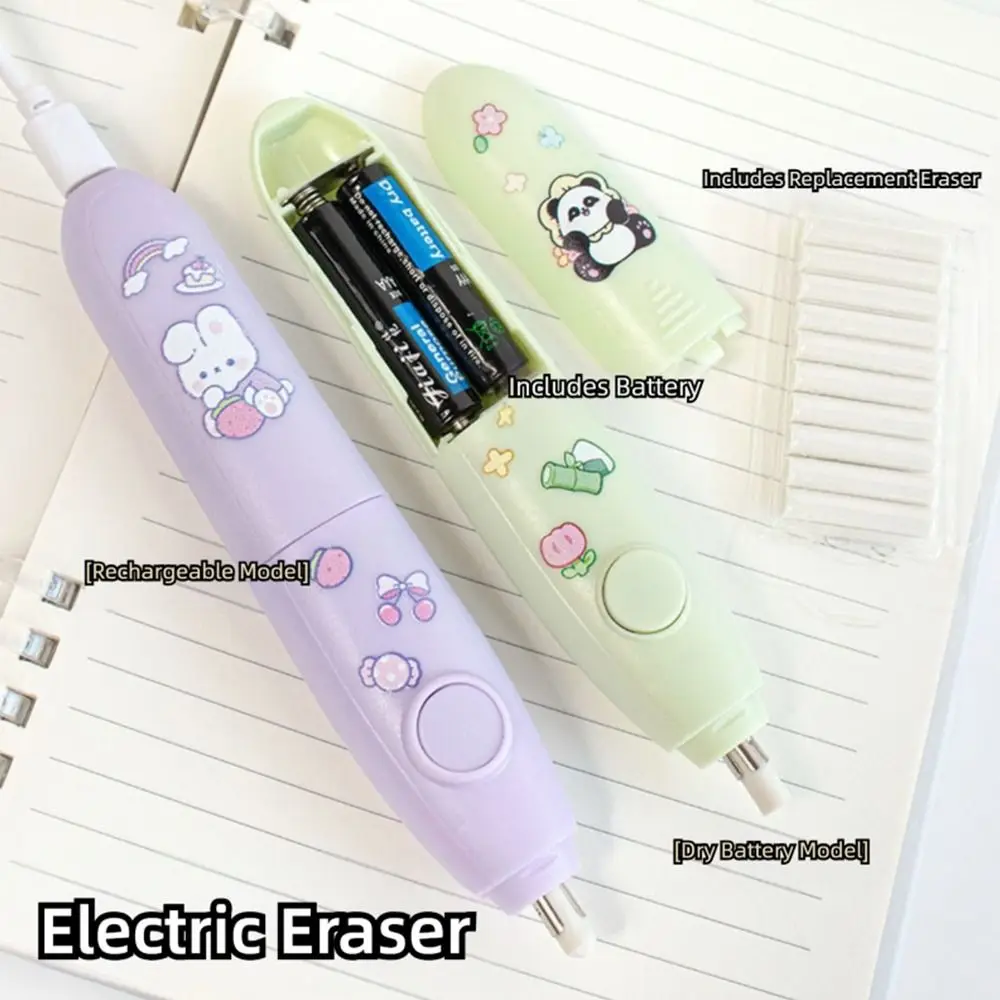 Cute Cartoon Design Electric Eraser Set Battery Powered with Replaceable Core Pencil Eraser No Debris Eraser School Office
Cute Cartoon Design Electric Eraser Set Battery Powered with Replaceable Core Pencil Eraser No Debris Eraser School Office