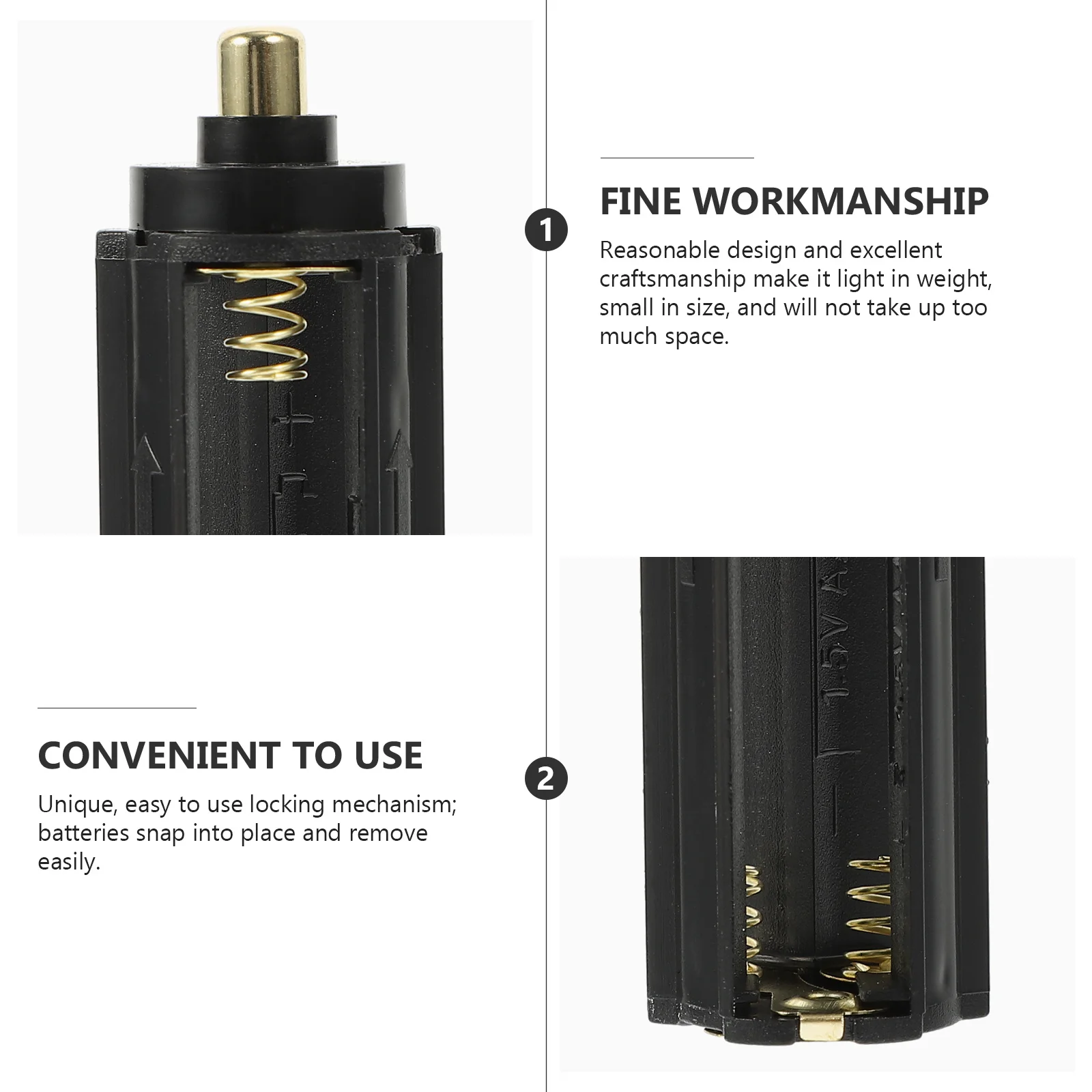 5pcs 3 Aaa Holder Compact Flashlight Case Terminal Protection Snap-Lock Design For Rechargeable Batteries 
5pcs 3 Aaa Holder Compact Flashlight Case Terminal Protection Snap-Lock Design For Rechargeable Batteries