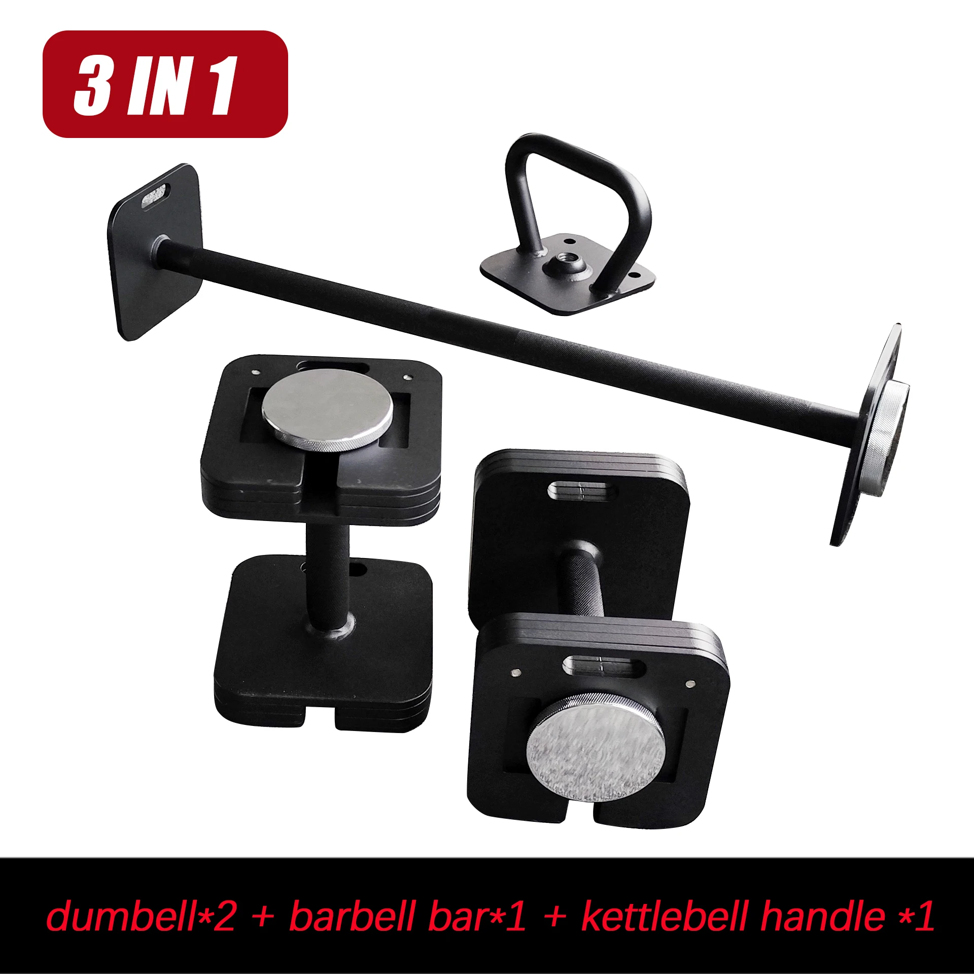 Home Gym Free Weights Custom Color 3-in-1 Unique Design Adjustable Dumbbells Barbell Kettlebell Cast Iron Square Dumbbell Set
Home Gym Free Weights Custom Color 3-in-1 Unique Design Adjustable Dumbbells Barbell Kettlebell Cast Iron Square Dumbbell Set