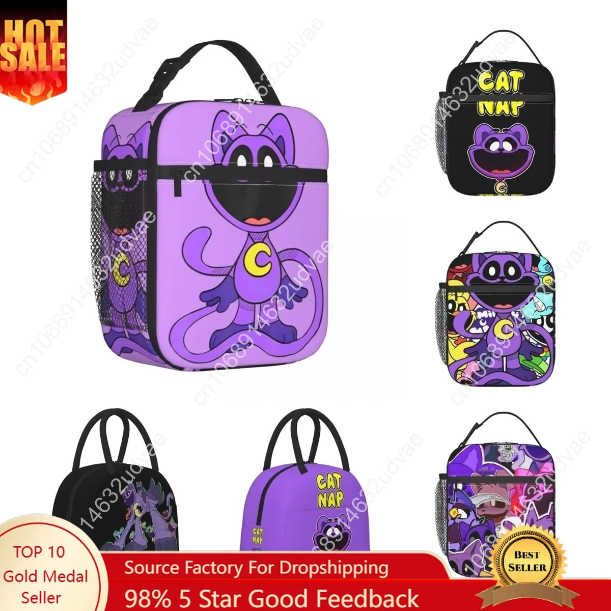 Custom Catnap Smiling Critters Insulated Lunch Bag Food Bag Portable Cooler Thermal Lunch Boxes For School Office
Custom Catnap Smiling Critters Insulated Lunch Bag Food Bag Portable Cooler Thermal Lunch Boxes For School Office