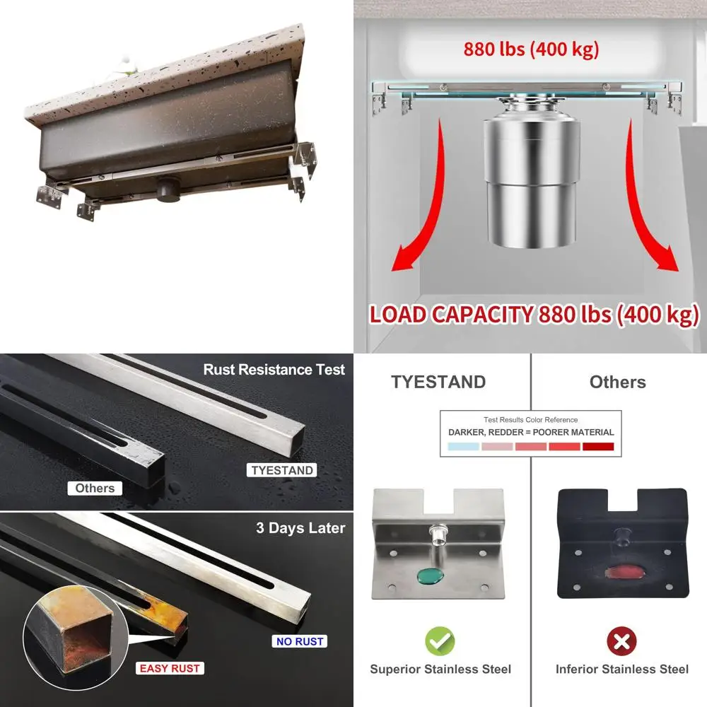 Adjustable Stainless Steel Undermount Sink Brackets for Kitchen Sinks, 28-39.4 (71-100cm)
Adjustable Stainless Steel Undermount Sink Brackets for Kitchen Sinks, 28-39.4 (71-100cm)