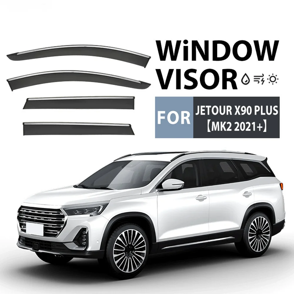 Chrome Strips Rain Guards for Jetour X90 PLUS 2021-2023 Window Visor Wind Deflectors Door Visor Vent Shades Ventvisor
Chrome Strips Rain Guards for Jetour X90 PLUS 2021-2023 Window Visor Wind Deflectors Door Visor Vent Shades Ventvisor