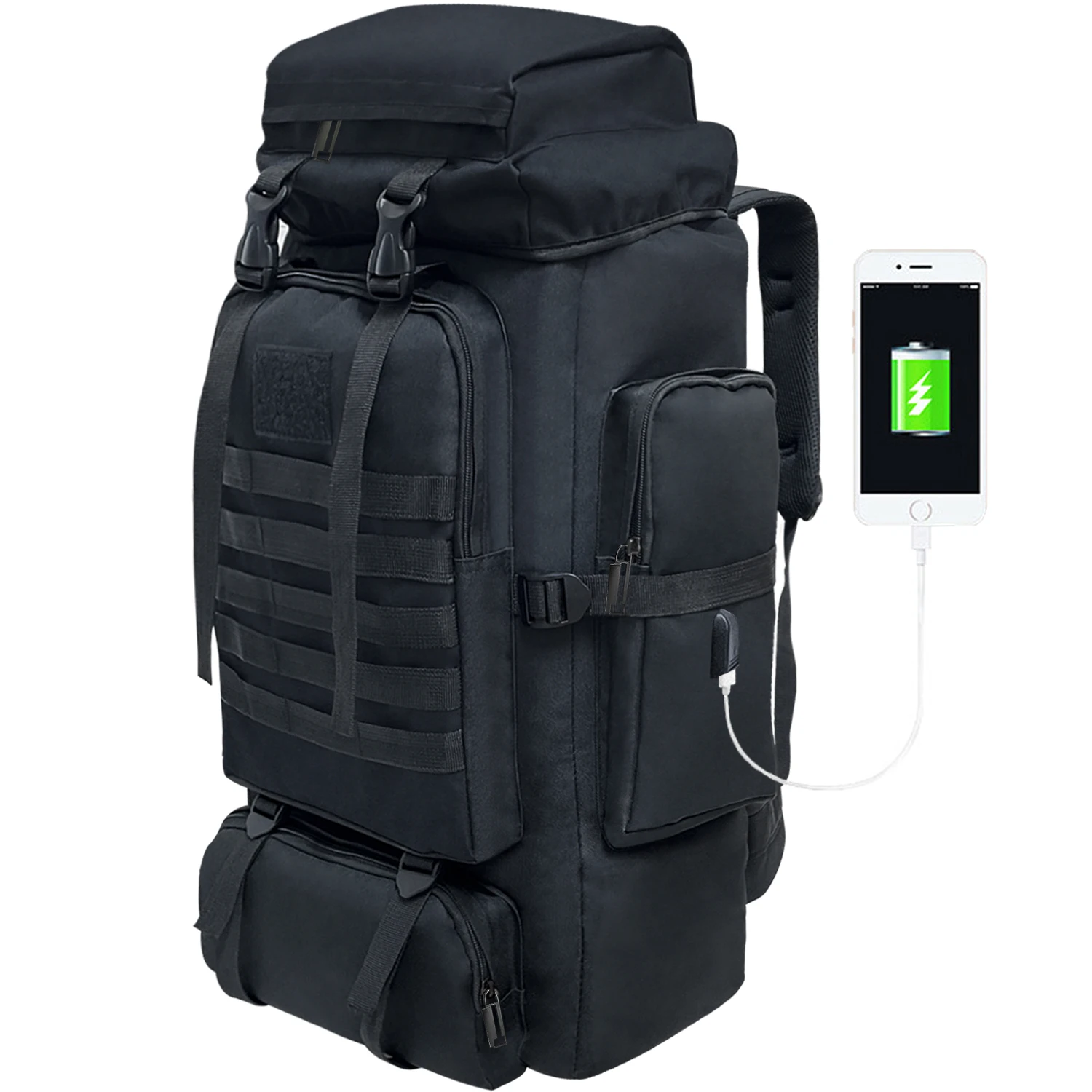 Men Large Capacity Multi-Pocket Frame Hiking Backpack, Camping Backpack, Fabric Durable Waterproof Outdoor Sport Travel Daypack
Men Large Capacity Multi-Pocket Frame Hiking Backpack, Camping Backpack, Fabric Durable Waterproof Outdoor Sport Travel Daypack