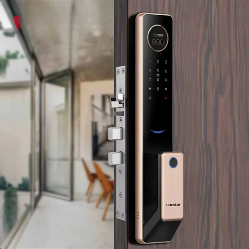 Автоматическое врезное приложение TTLock с отпечатками пальцев, умный замок, цифровой дверной замок с 3D распознаванием лиц и дверным звонком
Автоматическое врезное приложение TTLock с отпечатками пальцев, умный замок, цифровой дверной замок с 3D распознаванием лиц и дверным звонком