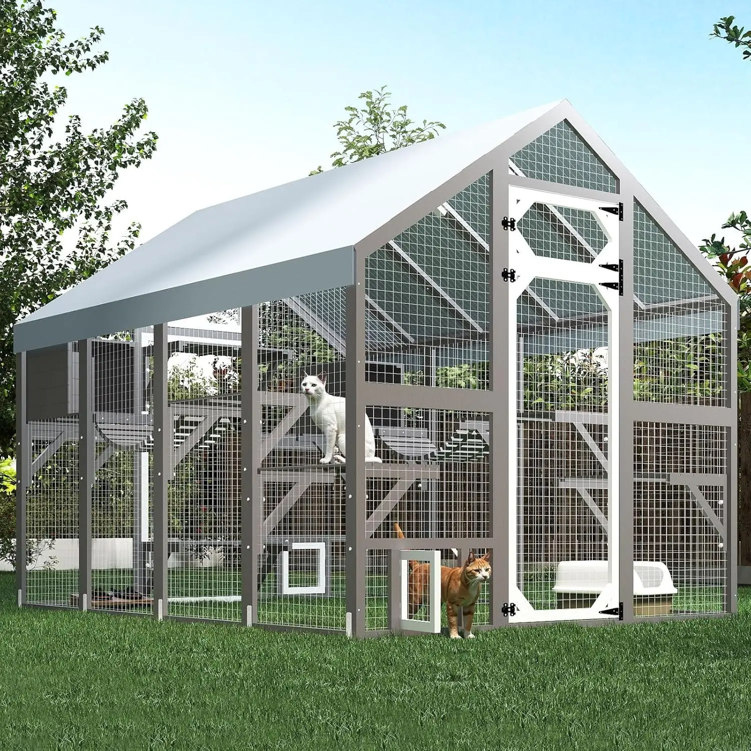 Extra Large Catio Outdoor Cat Enclosure Waterproof, Walk-in Outdoor Pet House for Multiple Cats, Catio Cat Run Cage with Bridges
Extra Large Catio Outdoor Cat Enclosure Waterproof, Walk-in Outdoor Pet House for Multiple Cats, Catio Cat Run Cage with Bridges