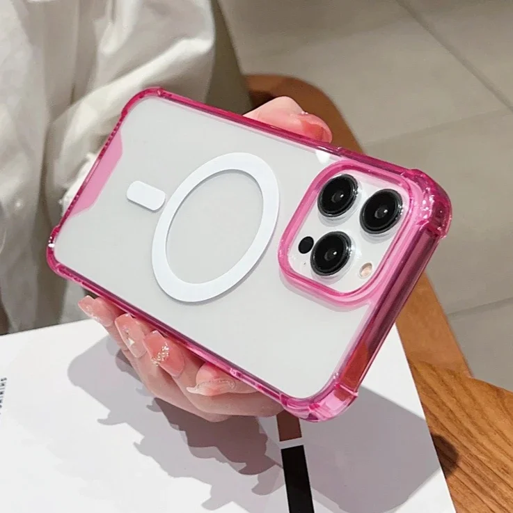 Роскошный магнитный чехол с беспроводной зарядкой для Magsafe для iPhone 11, 12, 13, 14, 15, 16, Pro Max Plus, прозрачный противоударный чехол-бампер
Роскошный магнитный чехол с беспроводной зарядкой для Magsafe для iPhone 11, 12, 13, 14, 15, 16, Pro Max Plus, прозрачный противоударный чехол-бампер