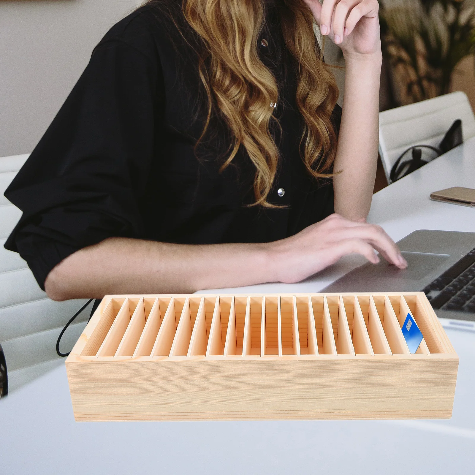 Wooden Storage Box Business Cards Organizer Desktop Holder Compartment Case Name Card Office Use
Wooden Storage Box Business Cards Organizer Desktop Holder Compartment Case Name Card Office Use