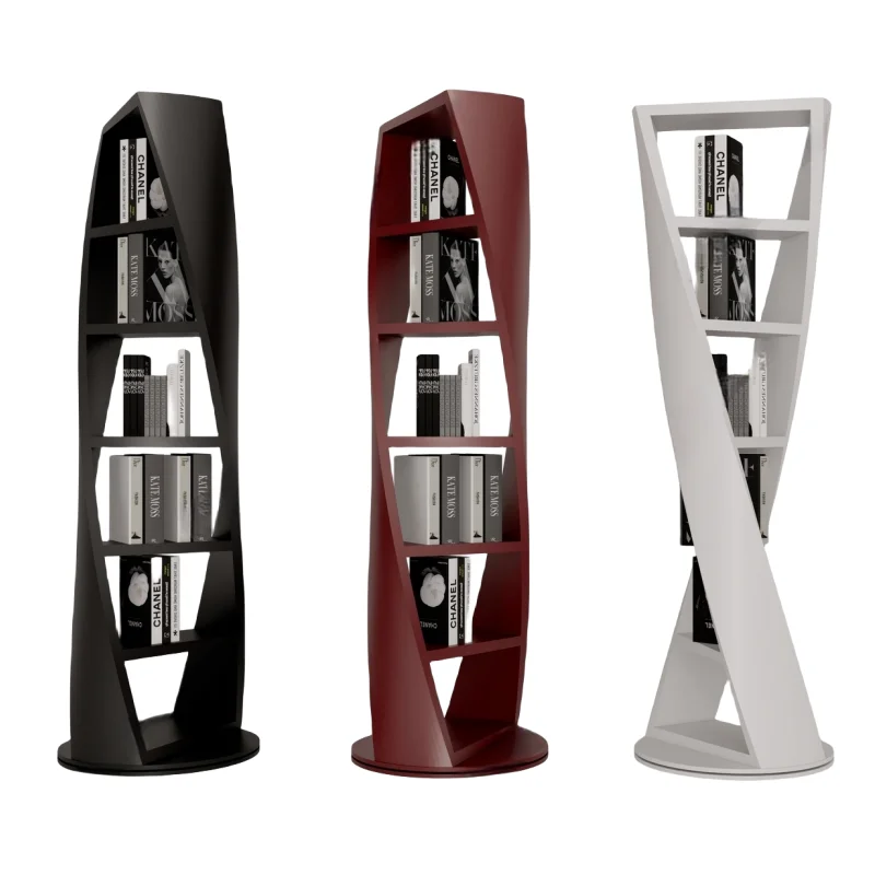Burgundy paint bookshelf Solid wood rotating bookcase Round shelf Modern simple special-shaped decorative display rack
Burgundy paint bookshelf Solid wood rotating bookcase Round shelf Modern simple special-shaped decorative display rack