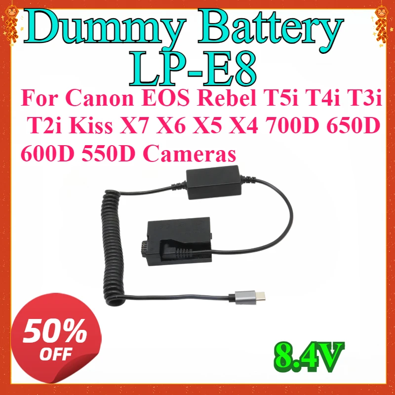 New LP-E8 DR-E8 Dummy Battery Coupler Kit for Canon EOS Rebel T5i T4i T3i T2i Kiss X7 X6 X5 X4 700D 650D 600D 550D Cameras
New LP-E8 DR-E8 Dummy Battery Coupler Kit for Canon EOS Rebel T5i T4i T3i T2i Kiss X7 X6 X5 X4 700D 650D 600D 550D Cameras