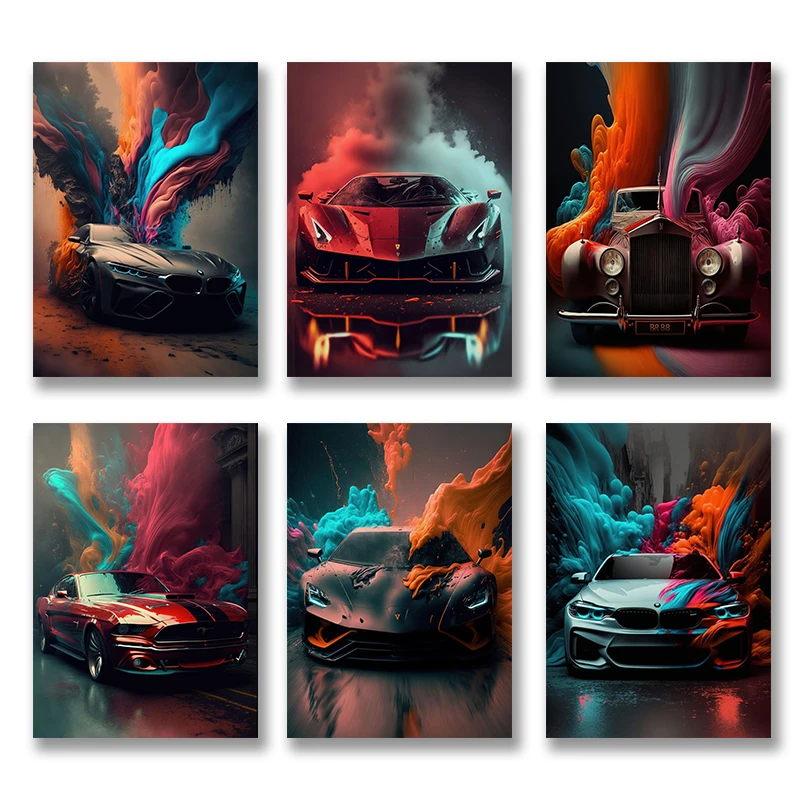 Colorful Smoke Sports Car Art Poster, Famous Car Print, Canvas Painting, Home Living Room, Wall Decor Picture, Fashion
Colorful Smoke Sports Car Art Poster, Famous Car Print, Canvas Painting, Home Living Room, Wall Decor Picture, Fashion