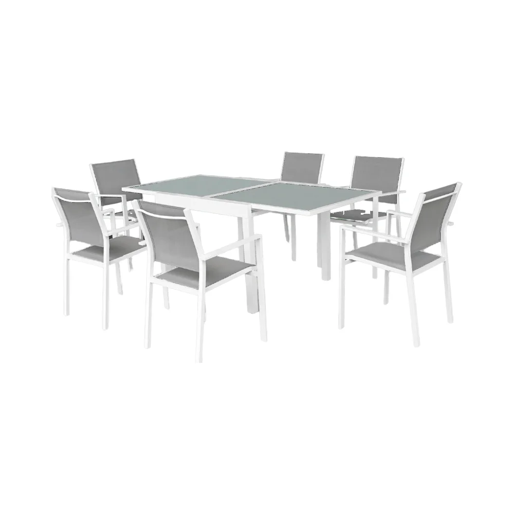 Promotional Aluminum Garden Furniture 8 Seats Dining Set With Extendable Table And Stackable Chair
Promotional Aluminum Garden Furniture 8 Seats Dining Set With Extendable Table And Stackable Chair