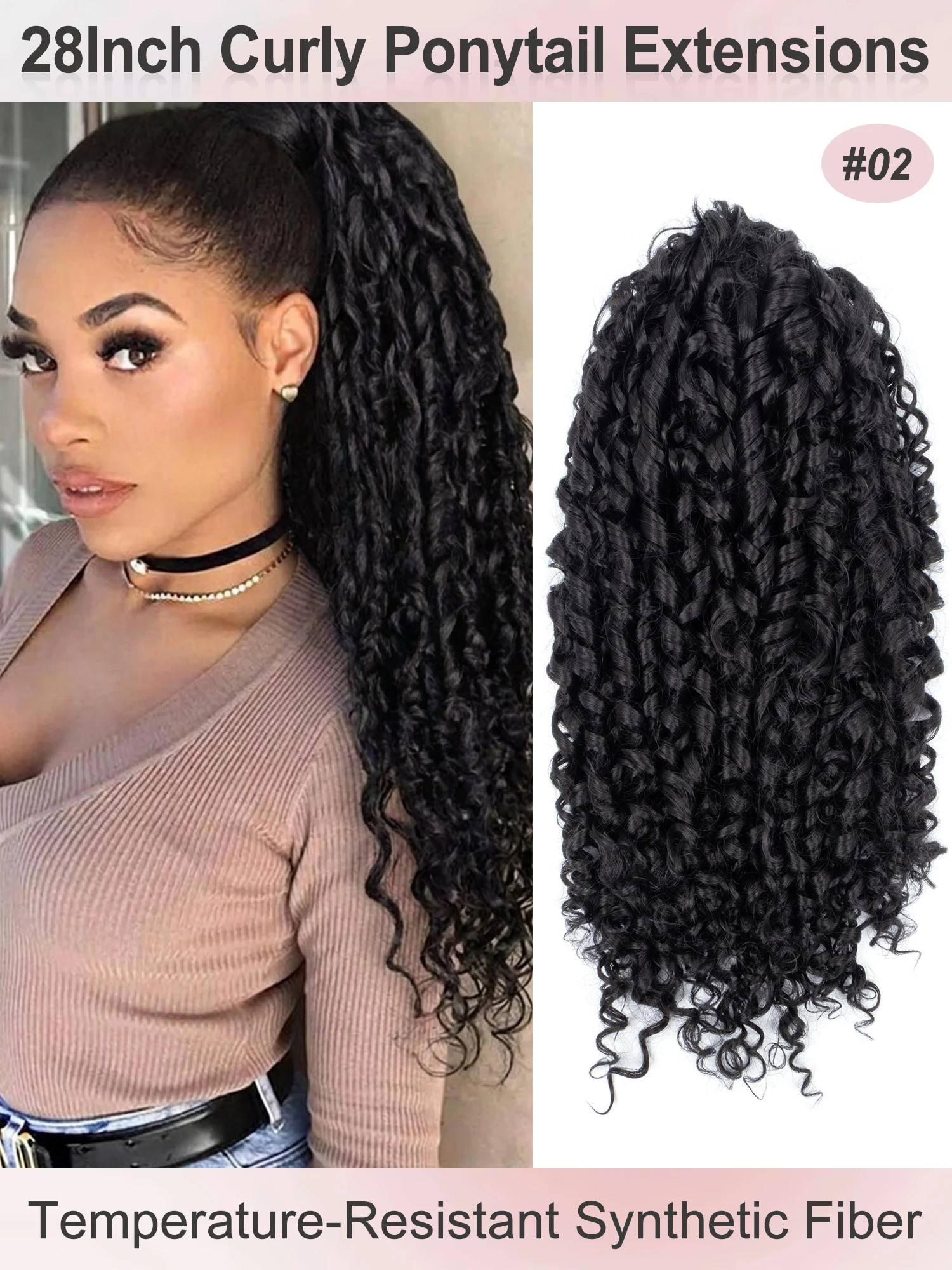 Ombre Deep Wave Drawstring Ponytail Synthetic Hair Multi-style Women Hair Extension
Ombre Deep Wave Drawstring Ponytail Synthetic Hair Multi-style Women Hair Extension