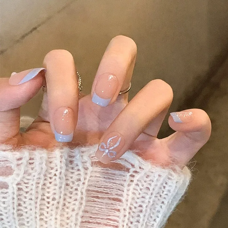 10Pcs Handmade Short French Press On Nails Hand-paint Bow Diamond Design False Nails Wearable False Nails Tips for Girt
10Pcs Handmade Short French Press On Nails Hand-paint Bow Diamond Design False Nails Wearable False Nails Tips for Girt