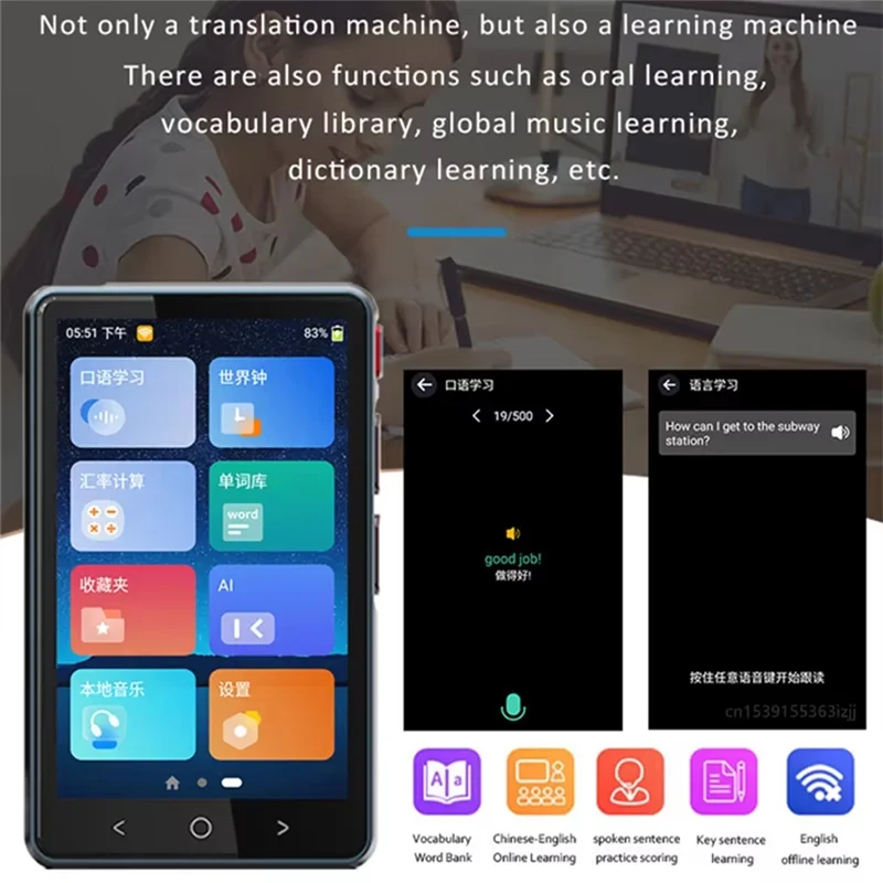 Portable Smart Voice Translator Multi-Language Speech Translator Translator For Business Travel-ABIU
Portable Smart Voice Translator Multi-Language Speech Translator Translator For Business Travel-ABIU