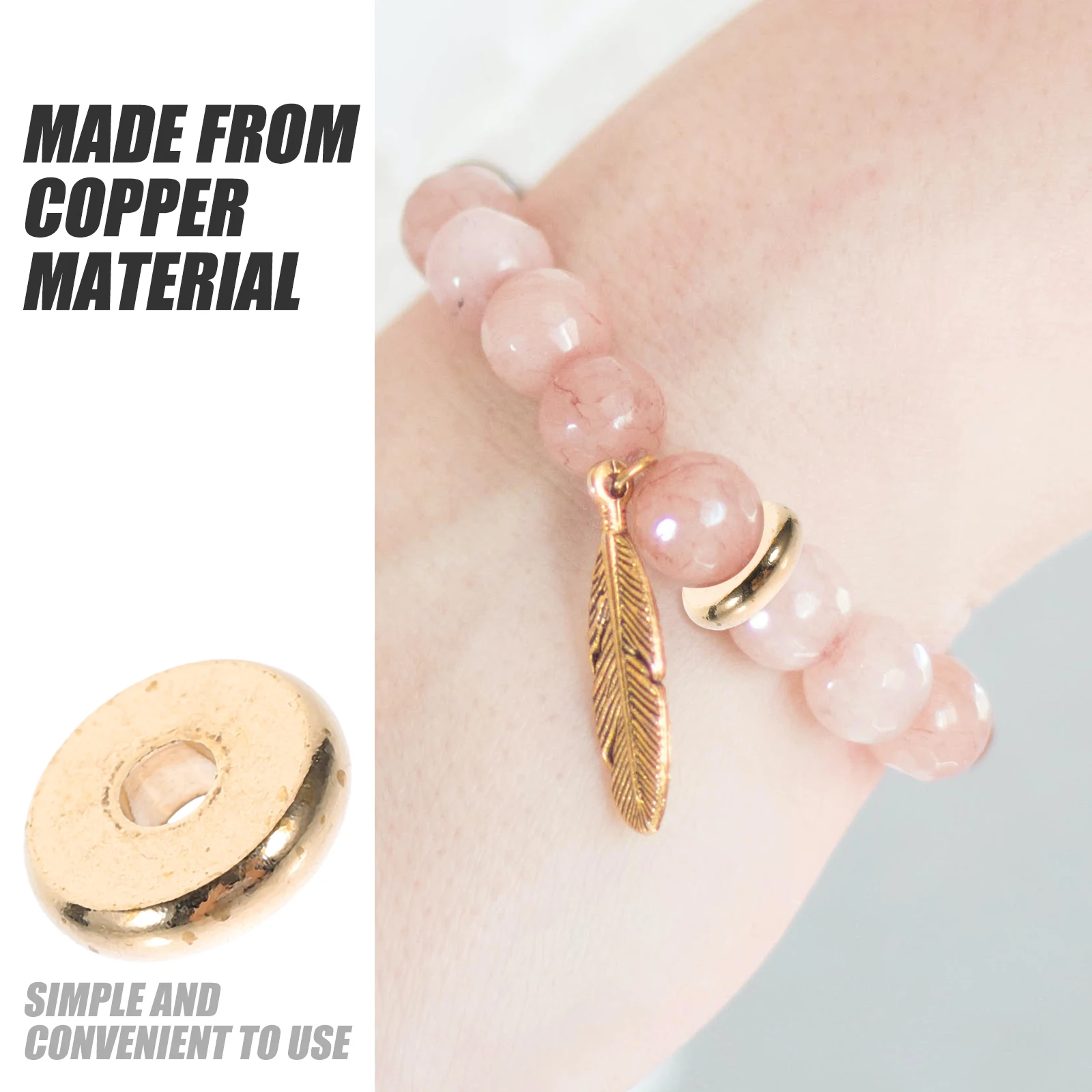 100 Pcs Brass Bead Spacer Flat Beads for Jewelry Making Bracelets The Circle Diy Copper
100 Pcs Brass Bead Spacer Flat Beads for Jewelry Making Bracelets The Circle Diy Copper