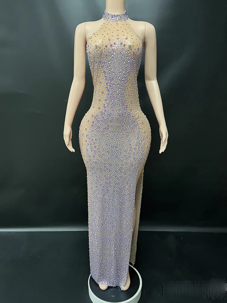 High Quality Rhinestone Sexy Neck Hanging Elastic Dress 2025 New Fashion Custom Women'S Clothing
High Quality Rhinestone Sexy Neck Hanging Elastic Dress 2025 New Fashion Custom Women'S Clothing