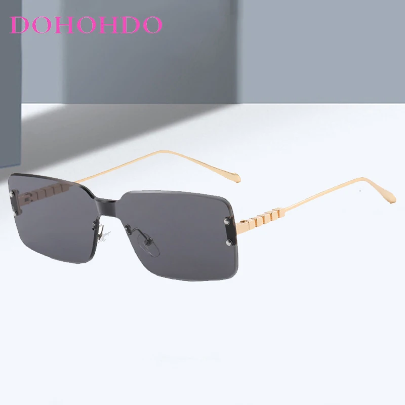 Brand Designer Rimless Sunglasses Punk Fashion Women Men Shades Square Metal Sun Glasses For Female Male Summer Traveling UV400
Brand Designer Rimless Sunglasses Punk Fashion Women Men Shades Square Metal Sun Glasses For Female Male Summer Traveling UV400