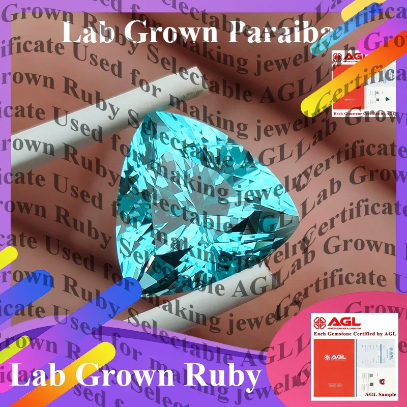 TOP Lab Grown Paraiba Fat Triangle Shape Gemstone for DIY Advanced Jewelry Making Inlay Ring Necklace Selectable AGL Certificate
TOP Lab Grown Paraiba Fat Triangle Shape Gemstone for DIY Advanced Jewelry Making Inlay Ring Necklace Selectable AGL Certificate