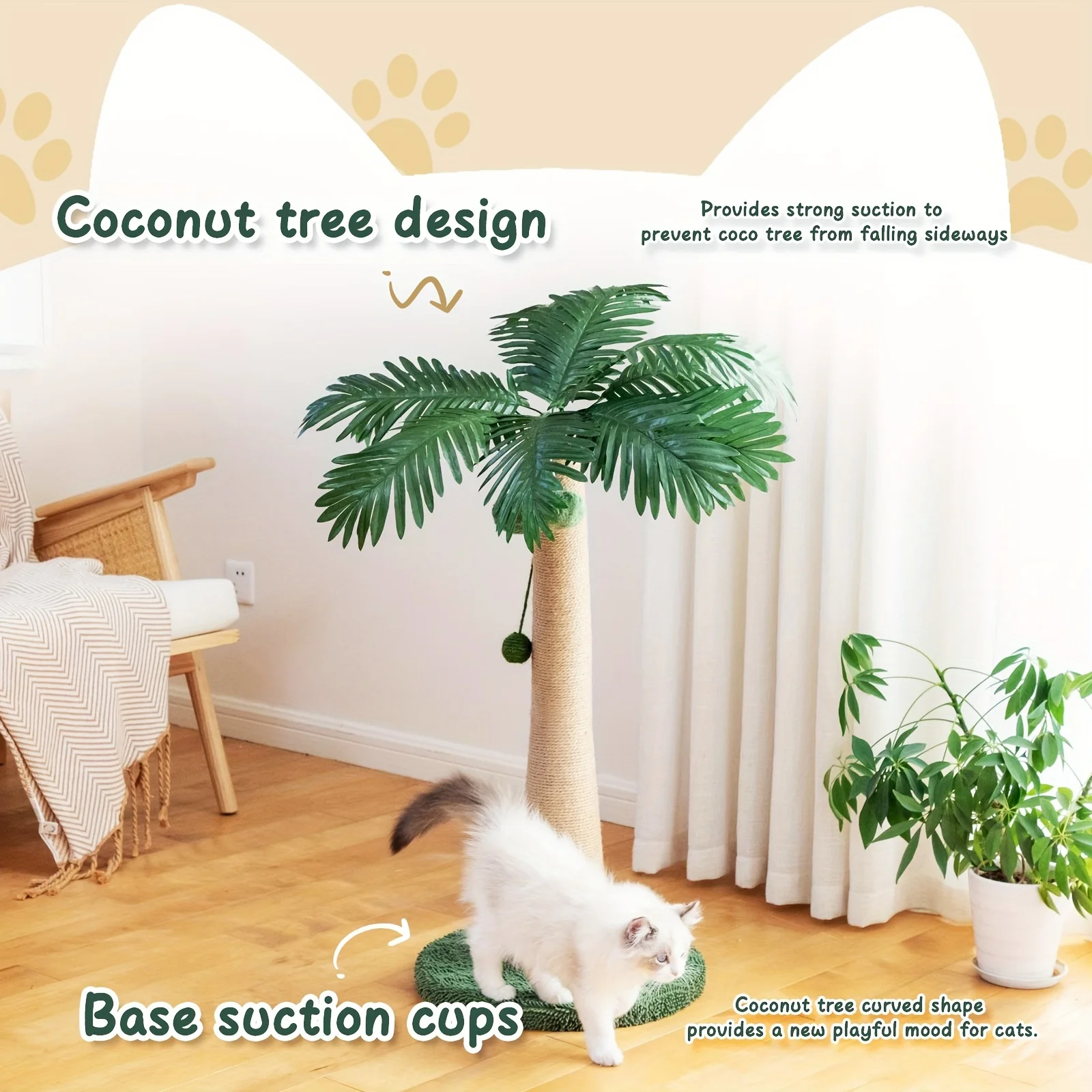TSCOMON 43 Inches Cat Scratching Post, Large Cat Scratching Post, Sisal Scratcher with 3 Hanging Pompoms for Indoor Cats, for Living Room, Bed Room, Kitchen
TSCOMON 43 Inches Cat Scratching Post, Large Cat Scratching Post, Sisal Scratcher with 3 Hanging Pompoms for Indoor Cats, for Living Room, Bed Room, Kitchen