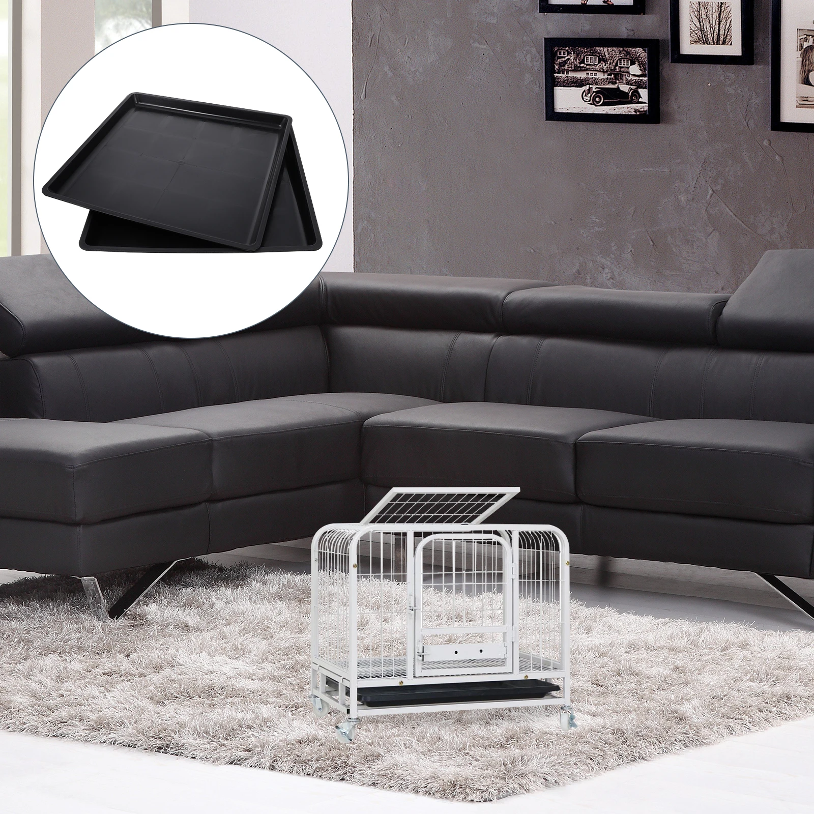 2pcs Leakproof Dog Cage Bedpan Black Plastic Tray 38x38x2.5cm Pet Urine Easy Odor Resistant Rabbit Potty Poop Household
2pcs Leakproof Dog Cage Bedpan Black Plastic Tray 38x38x2.5cm Pet Urine Easy Odor Resistant Rabbit Potty Poop Household