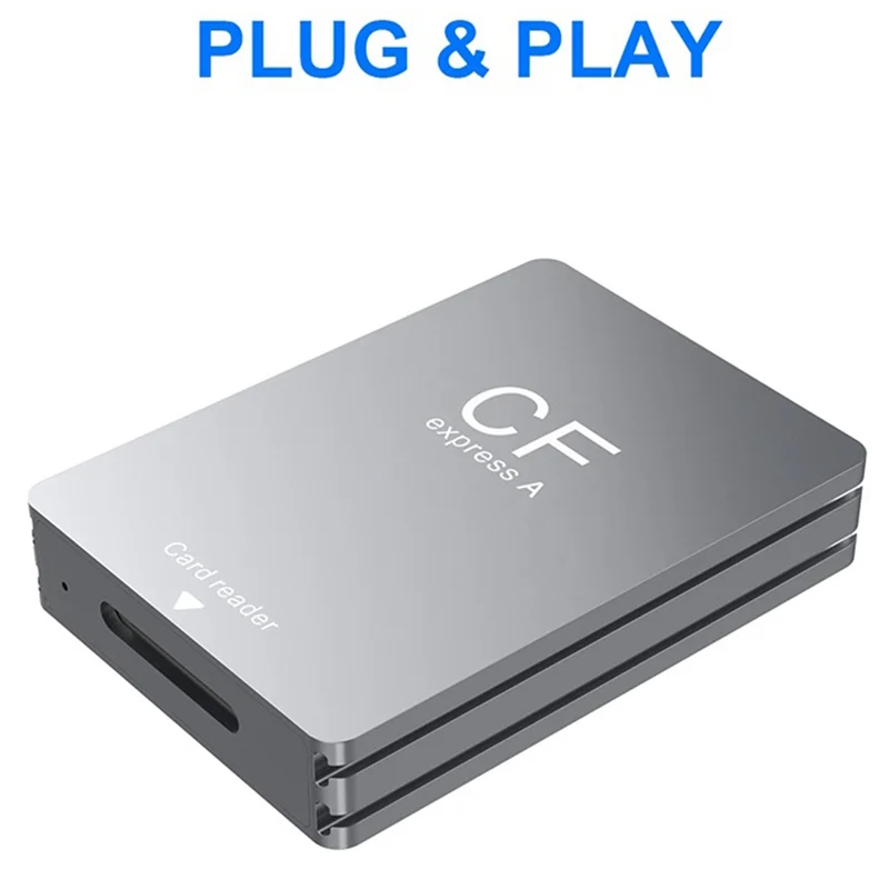 AT82-Cfexpress Type A Card Reader Silver-Gray Aluminium Alloy Cfexpress Card Reader With USB C To USB C/USB A Cable
AT82-Cfexpress Type A Card Reader Silver-Gray Aluminium Alloy Cfexpress Card Reader With USB C To USB C/USB A Cable