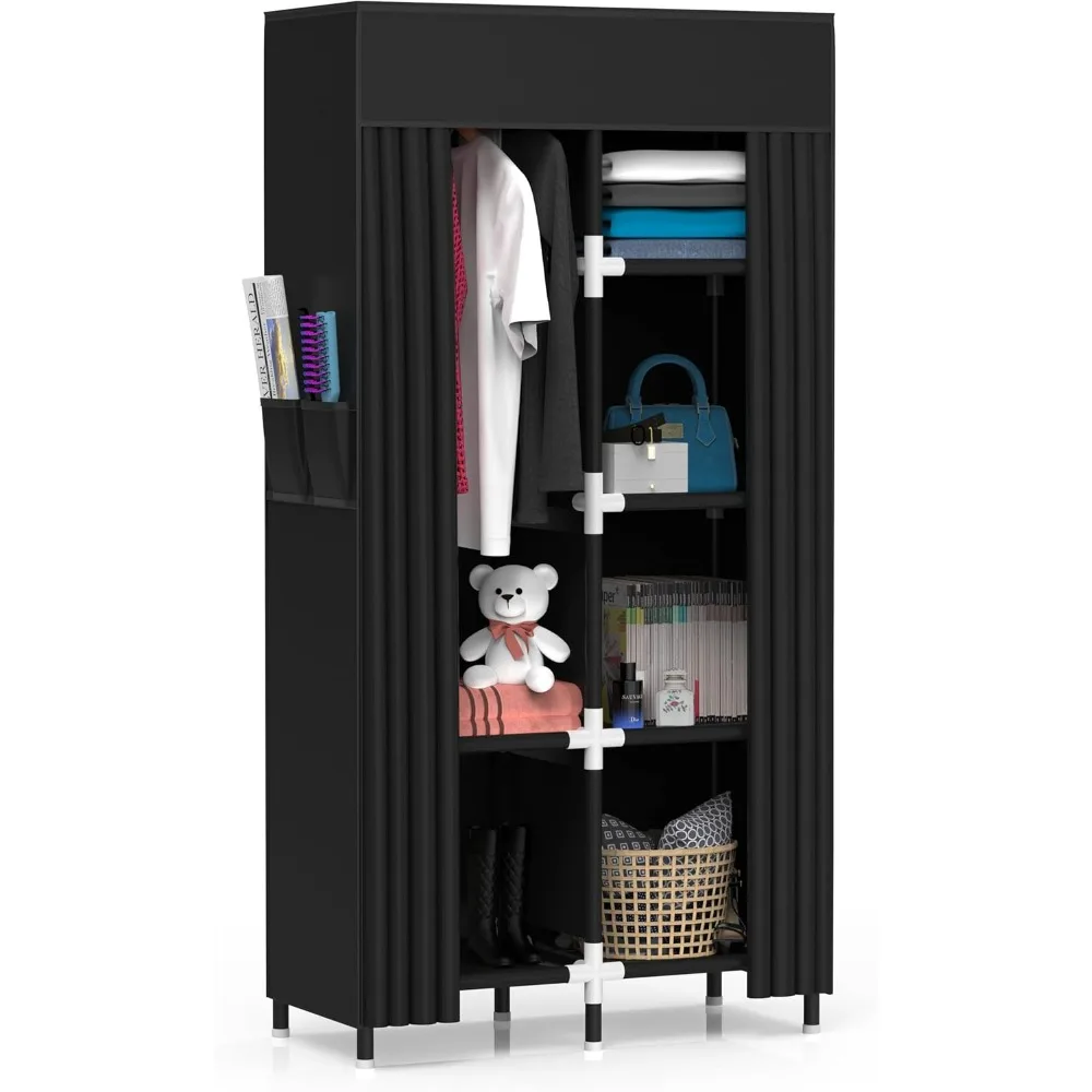 Portable Closet Wardrobe W 6 Storage Shelves and 1 Hanging Rack | Small Closet Clothes Organizer Portable Wardrobe Closet
Portable Closet Wardrobe W 6 Storage Shelves and 1 Hanging Rack | Small Closet Clothes Organizer Portable Wardrobe Closet