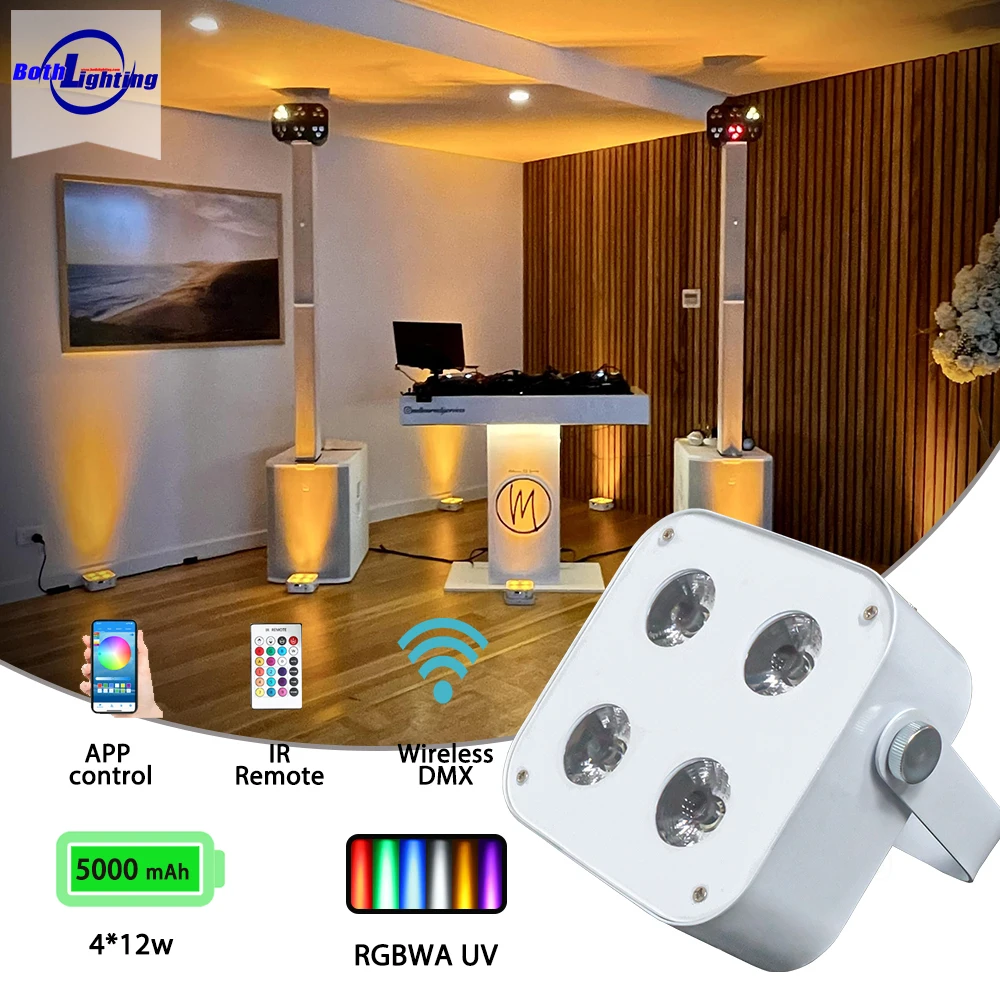 Bothlighting IR4 Mini Up Lighting LED 4x12w Wireless WIFI Battery Powered Wireless Uplights For Wedding DJ Event Light
Bothlighting IR4 Mini Up Lighting LED 4x12w Wireless WIFI Battery Powered Wireless Uplights For Wedding DJ Event Light