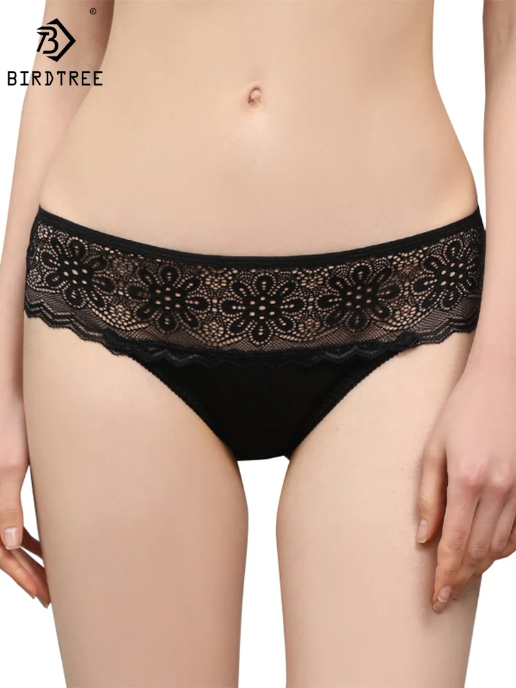 Birdtree 100%Real Silk Women's Fashion Antibacterial Knit Briefs Panties Lace Sexy Hollow Out Skin Friendly Underwear P3D9105QM
Birdtree 100%Real Silk Women's Fashion Antibacterial Knit Briefs Panties Lace Sexy Hollow Out Skin Friendly Underwear P3D9105QM